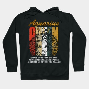 Aquarius black queen Hoodie